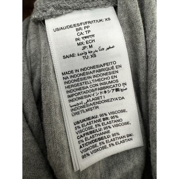 New Anthropologie Daily Ritual Heather Gray  Short-Sleeve Crewneck Maxi Dress XS - Picture 3 of 4